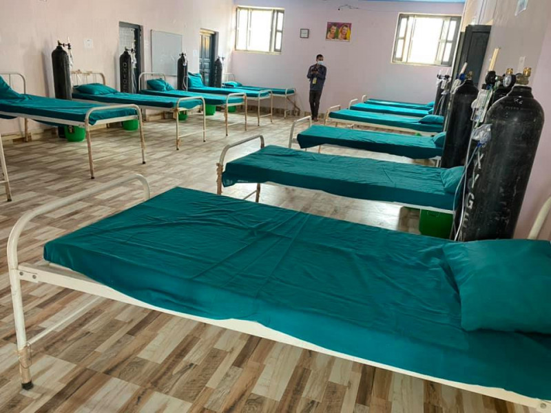 बल्ल तात्न थाले स्थानीय सरकार, नेपालगञ्जवरपर बने अक्सिजनसहितका २ सय २५ बेड आइसोलेसन केन्द्र   